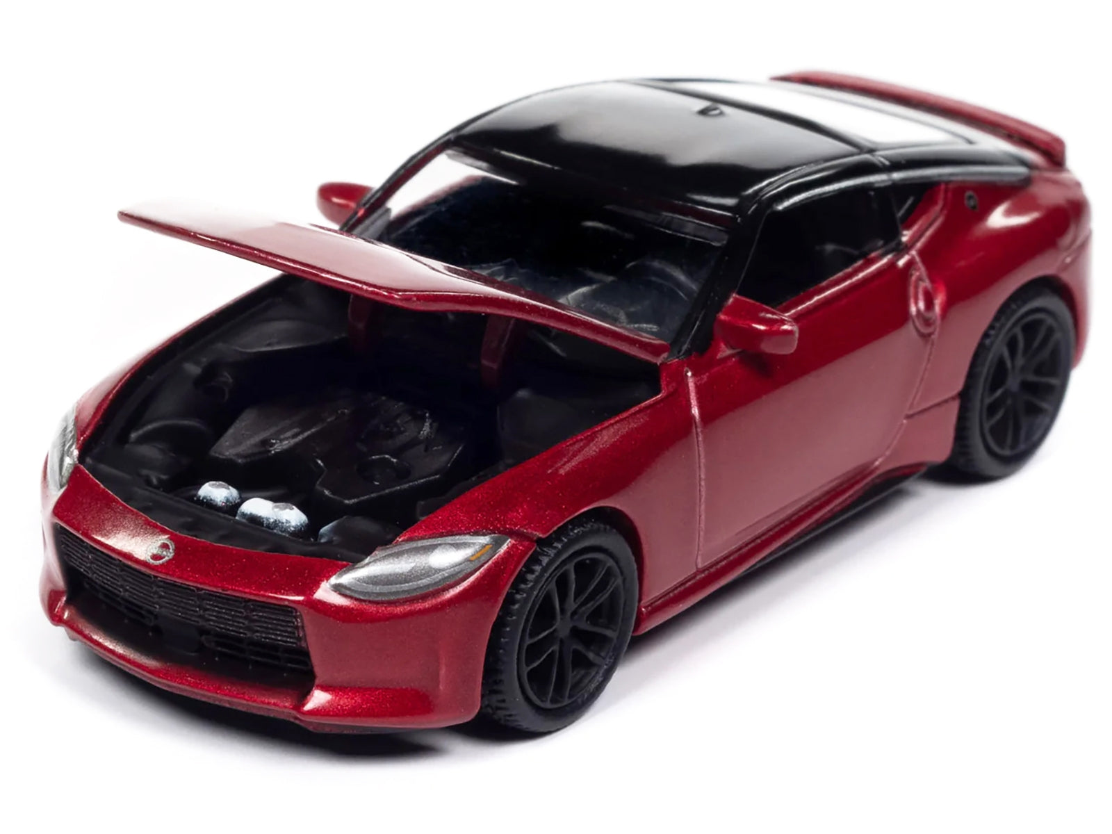 2023 Nissan Z Passion Red Metallic with Black Top "Import Legends" Series 1/64 Diecast Model Car by Auto World Autoworld