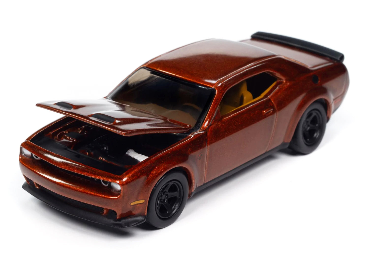 2021 Dodge Challenger SRT Super Stock Sinamon Stick Orange Metallic "Modern Muscle" Series 1/64 Diecast Model Car by Auto World Autoworld