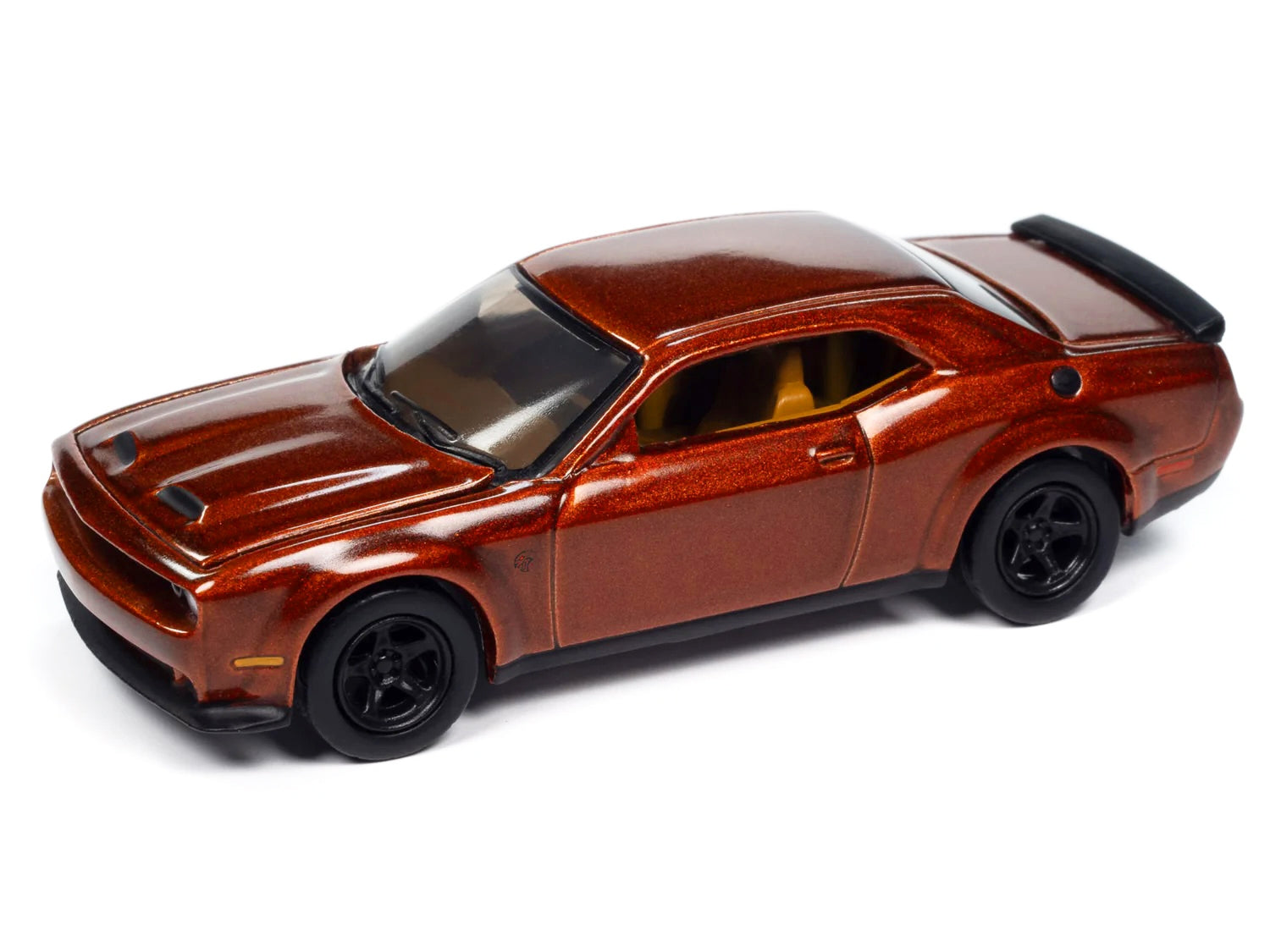 2021 Dodge Challenger SRT Super Stock Sinamon Stick Orange Metallic "Modern Muscle" Series 1/64 Diecast Model Car by Auto World Autoworld