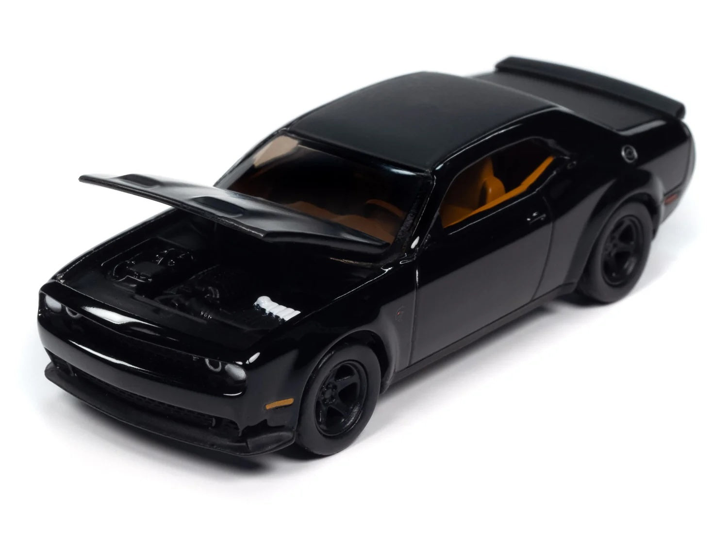 2021 Dodge Challenger SRT Super Stock Pitch Black "Modern Muscle" Series 1/64 Diecast Model Car by Auto World Autoworld