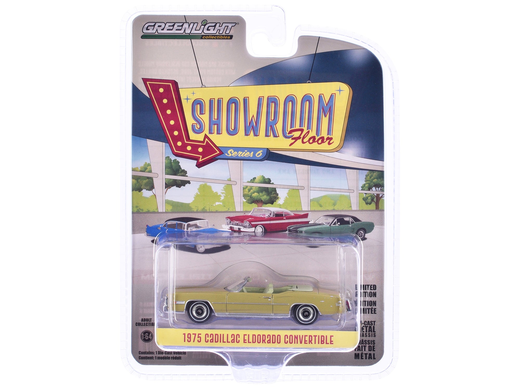 1975 Cadillac Eldorado Convertible Florentine Gold Firemist "Showroom Floor" Series 6 1/64 Diecast Model Car by Greenlight Greenlight