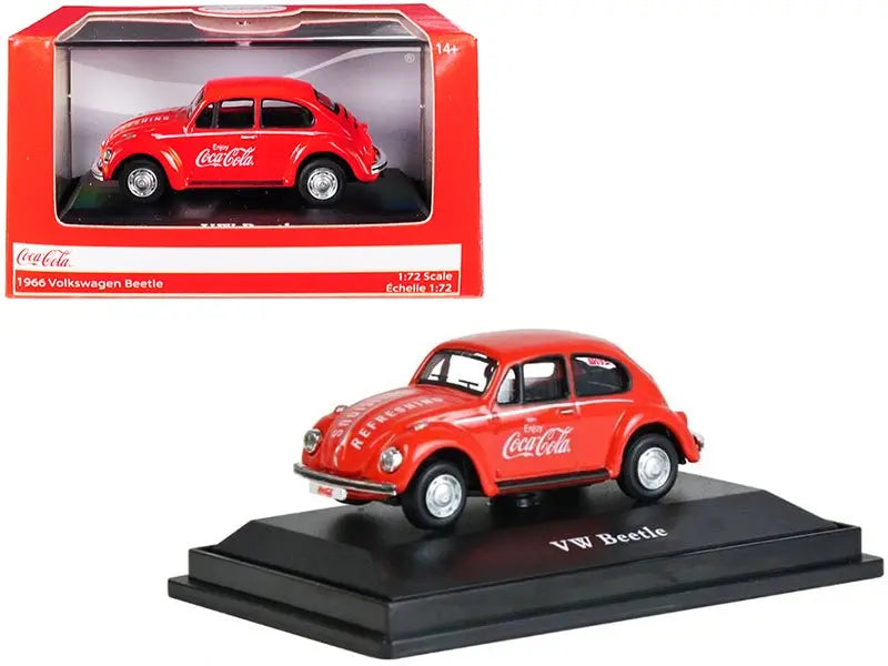 1966 Volkswagen Beetle "Coca-Cola" Red 1/72 Diecast Model Car by Motorcity Classics Motorcity Classics