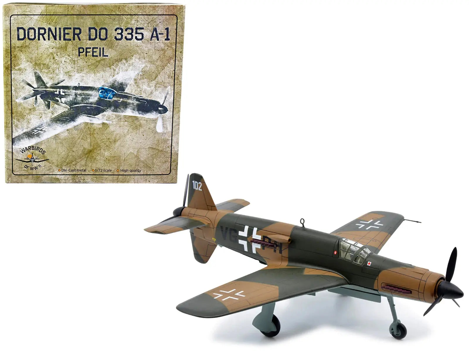 Dornier DO-35A-1 Pfeil Heavy Fighter Plane (Germany 1944) 1/72 Diecast Model by Warbirds of WWII War Birds of WWII
