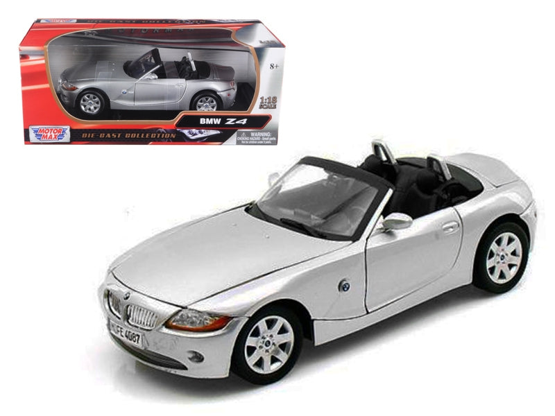 BMW Z4 Convertible Silver 1/18 Diecast Model Car by Motormax Motormax