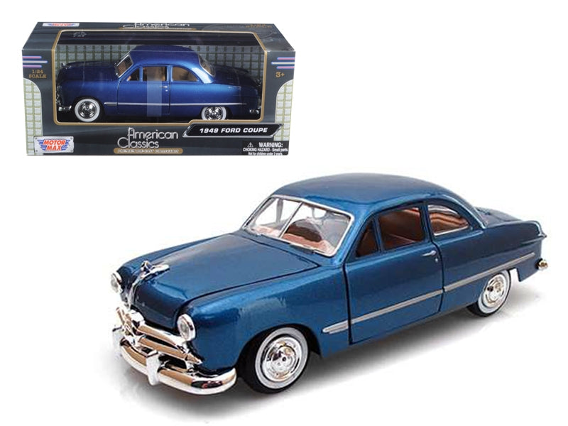 1949 Ford Coupe Blue 1/24 Diecast Model Car by Motormax Motormax