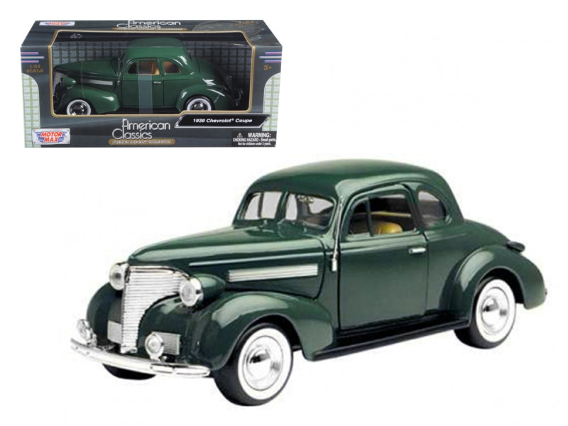 1939 Chevrolet Coupe Green 1/24 Diecast Model Car by Motormax Motormax