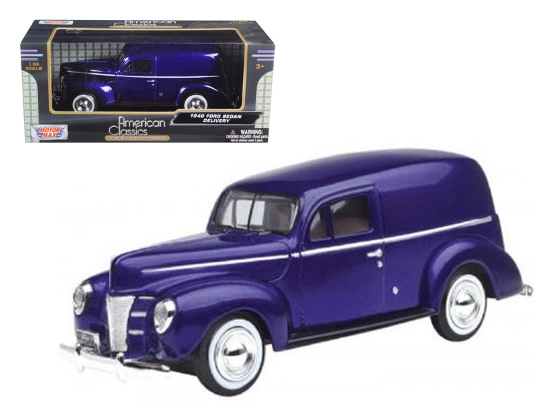 1940 Ford Sedan Delivery Purple Metallic 1/24 Diecast Model Car by Motormax Motormax