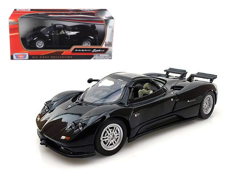 Pagani Zonda C12 Black 1/24 Diecast Car Model by Motormax Motormax