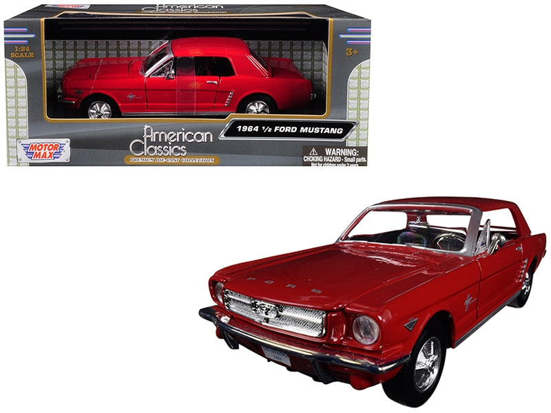 1964 1/2 Ford Mustang Red 1/24 Diecast Model Car by Motormax Motormax