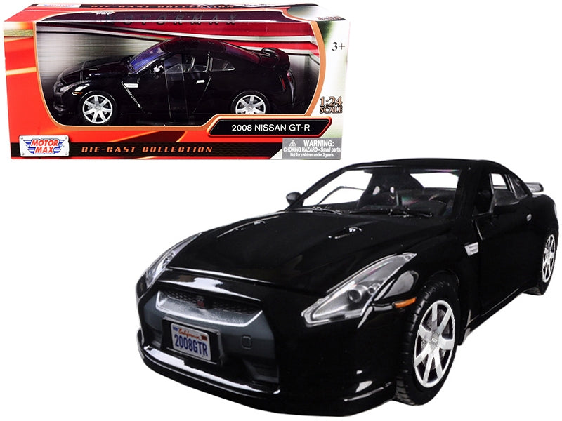 2008 Nissan GT-R R35 Gloss Black 1/24 Diecast Model Car by Motormax Motormax