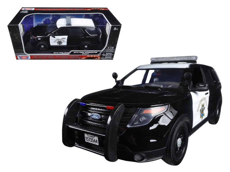 2015 Ford PI Utility Interceptor CHP California Highway Patrol 1/18 Diecast Model Car by Motormax Motormax