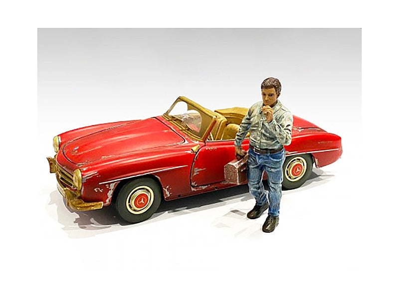 Auto Mechanic Chain Smoker Larry Figurine for 1/18 Scale Models by American Diorama American Diorama