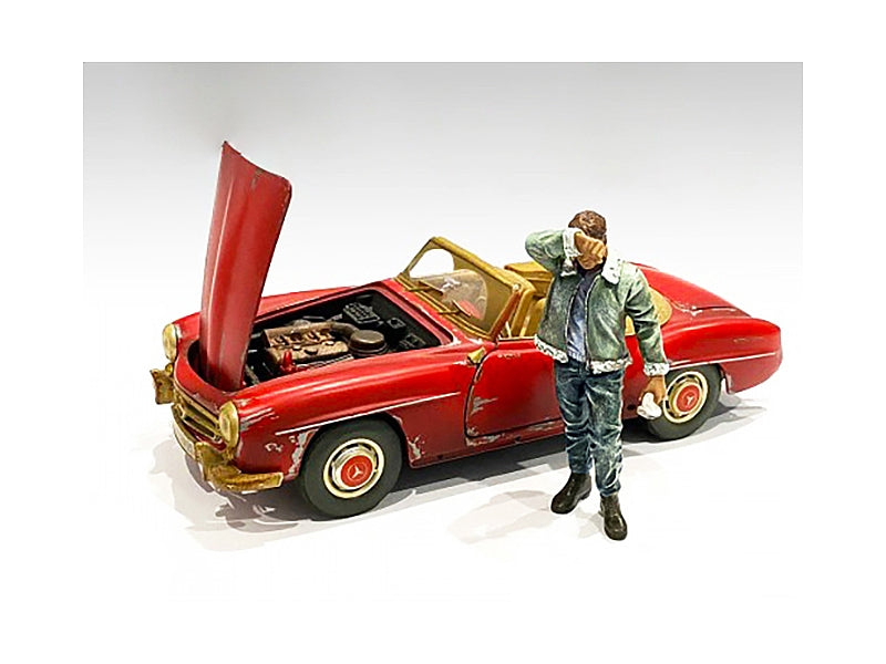 Auto Mechanic Sweating Joe Figurine for 1/18 Scale Models by American Diorama American Diorama