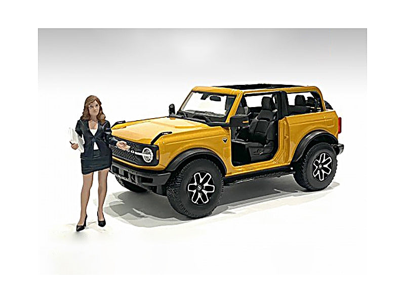 "The Dealership" Female Salesperson Figurine for 1/18 Scale Models by American Diorama American Diorama