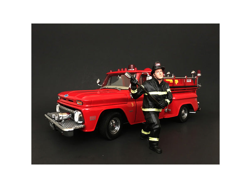 Firefighter with Axe Figurine / Figure For 1:18 Models by American Diorama American Diorama