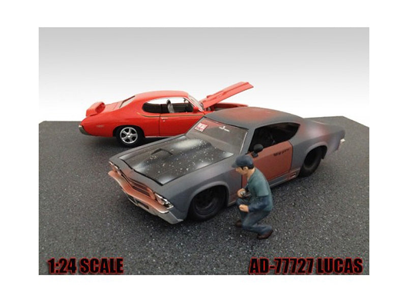 Mechanic Lucas Figure For 1:24 Diecast Model Cars by American Diorama American Diorama