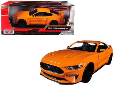 2018 Ford Mustang GT 5.0 Orange with Black Wheels 1/24 Diecast Model Car by Motormax Motormax