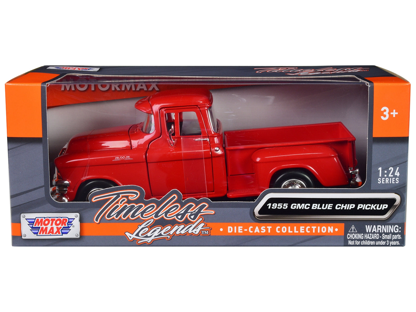 1955 GMC Blue Chip Pickup Truck Red "Timeless Legends" Series 1/24 Diecast Model Car by Motormax Motormax