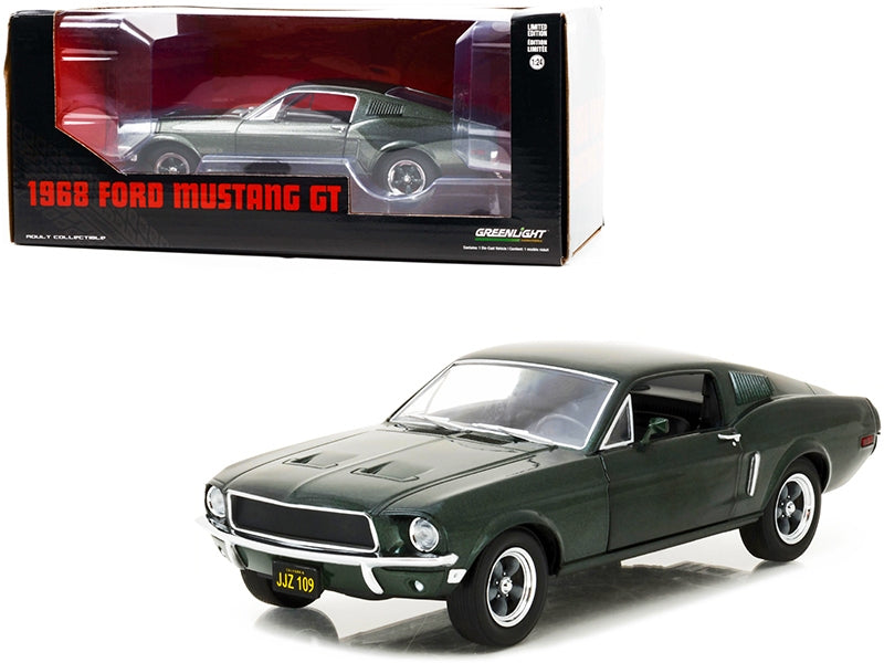 1968 Ford Mustang GT Fastback Highland Green Metallic 1/24 Diecast Model Car by Greenlight Greenlight