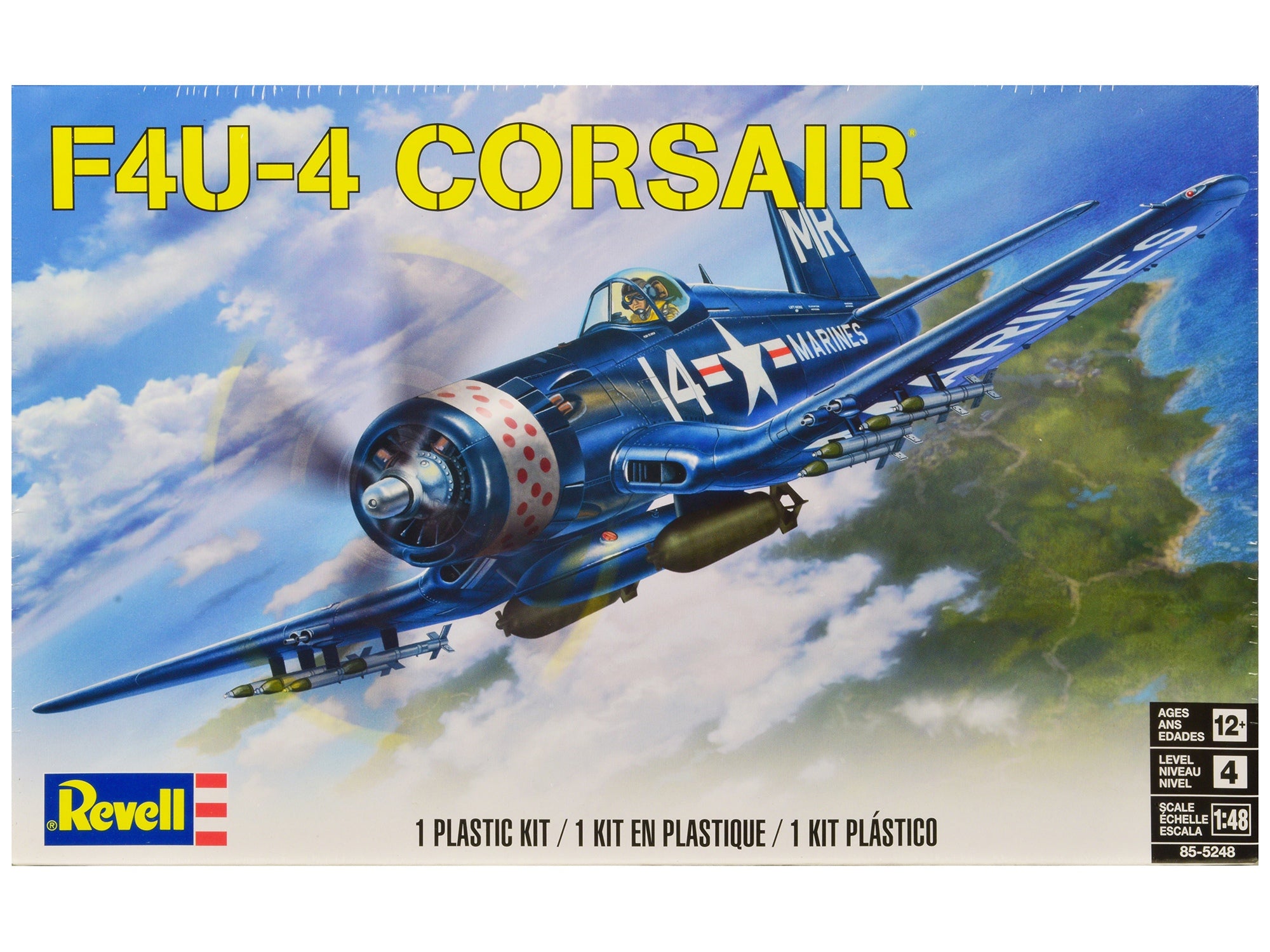 Level 4 Model Kit Vought F4U-4 Corsair Fighter Aircraft 1/48 Scale Model by Revell Revell