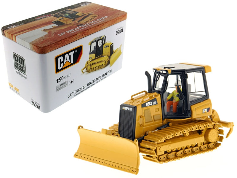 CAT Caterpillar D5K2 LGP Track Type Tractor Dozer with Ripper and Operator "High Line" Series 1/50 Diecast Model by Diecast Masters Diecast Masters