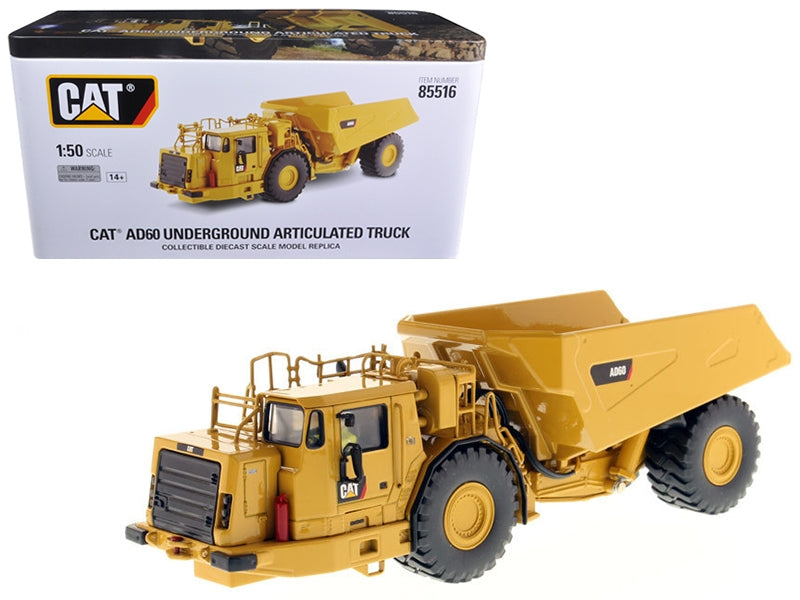 CAT Caterpillar AD60 Articulated Underground Truck with Operator "High Line Series" 1/50 Diecast Model by Diecast Masters Diecast Masters