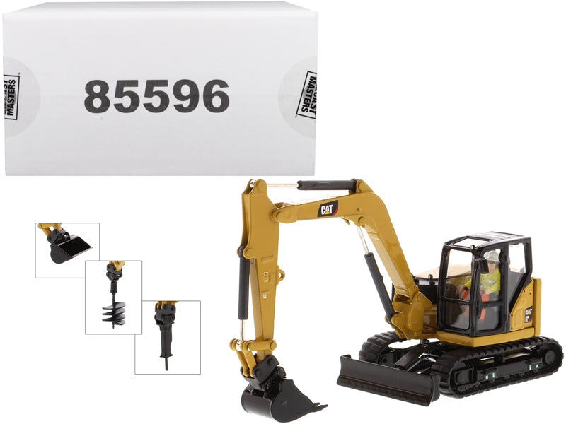 CAT Caterpillar 308 CR Next Generation Mini Hydraulic Excavator with Work Tools and Operator 