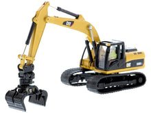 Load image into Gallery viewer, CAT Caterpillar 320D L Hydraulic Excavator with Multiple Work Tools and Operator &quot;High Line&quot; Series 1/87 (HO) Scale Diecast Model by Diecast Masters Diecast Masters
