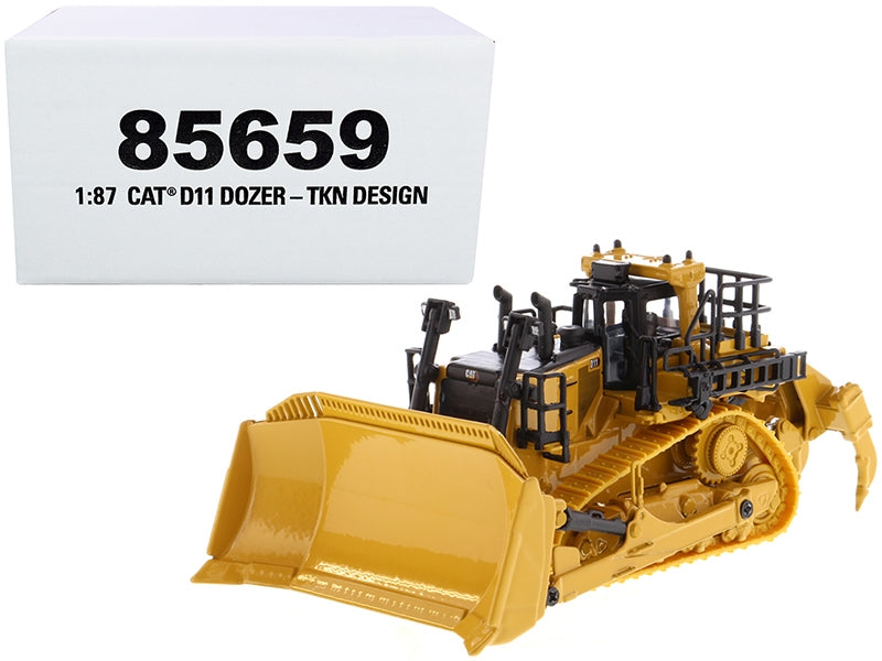 CAT Caterpillar D11 Track-Type Tractor Dozer TKN Design "High Line" Series 1/87 (HO) Scale Diecast Model by Diecast Masters Diecast Masters