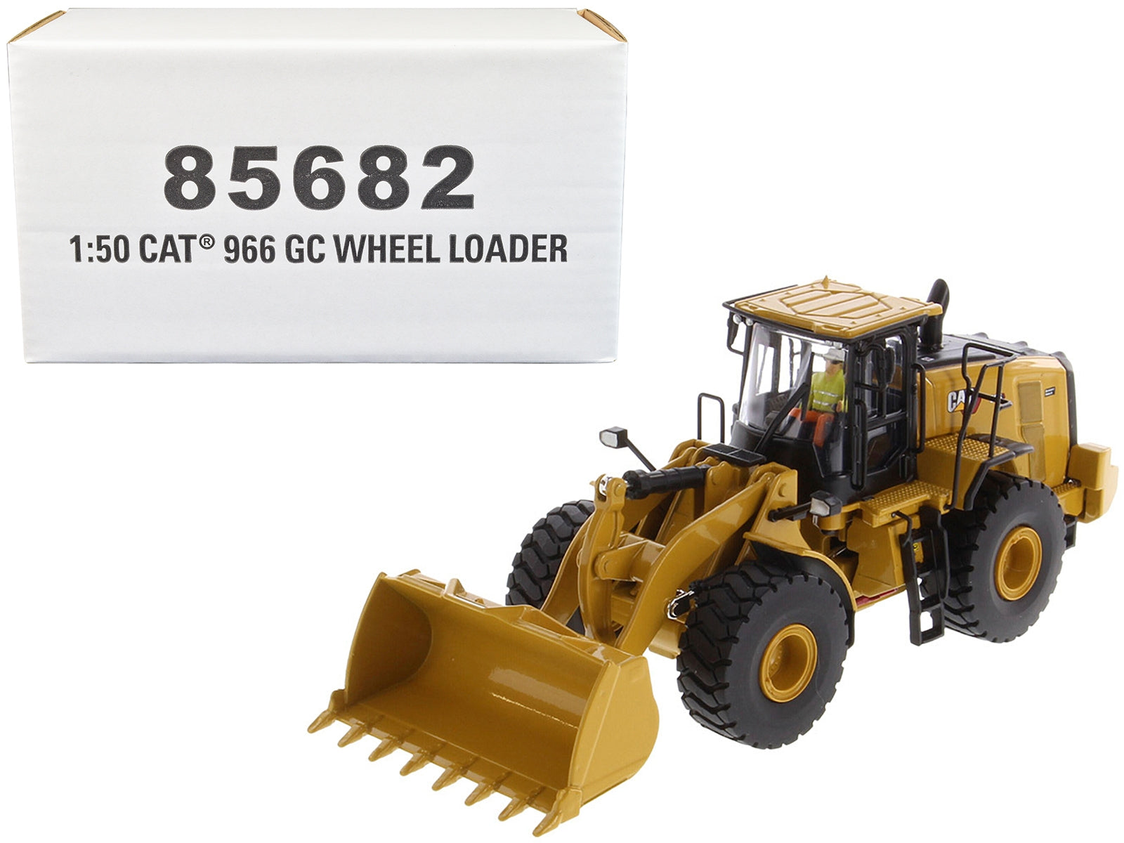 CAT Caterpillar 966 GC Wheel Loader Yellow with Operator "High Line Series" 1/50 Diecast Model by Diecast Masters Diecast Masters