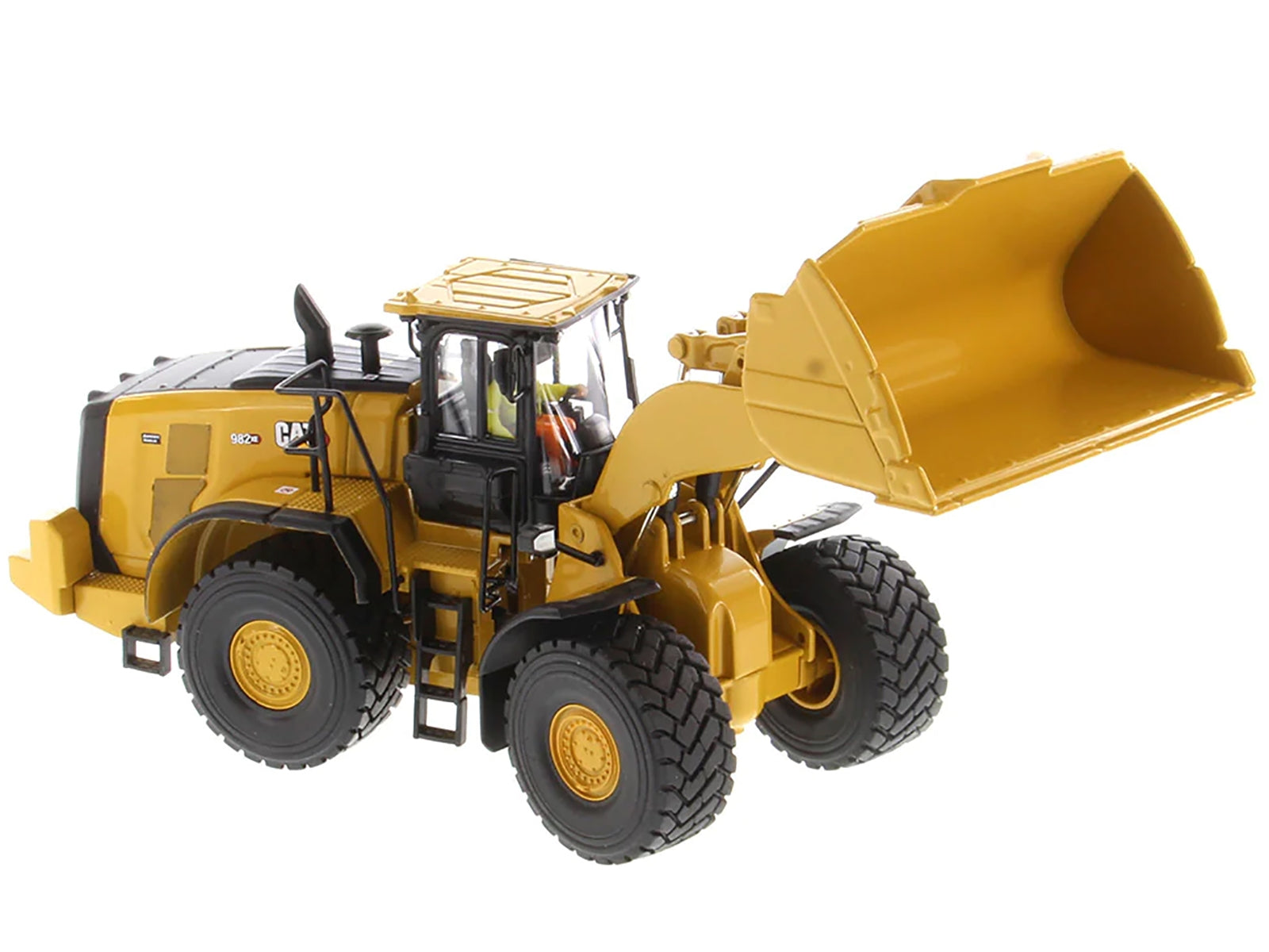 CAT Caterpillar 982 XE Wheel Loader Yellow with Operator "High Line Series" 1/50 Diecast Model by Diecast Masters Diecast Masters