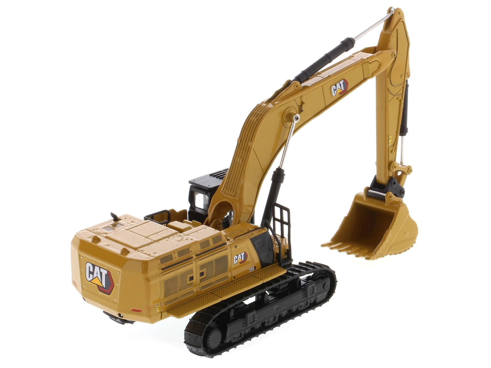 CAT Caterpillar 395 Next-Generation Hydraulic Excavator (General Purpose Version) Yellow with Additional Tools "High Line Series" 1/87 (HO) Diecast Model by Diecast Masters Diecast Masters