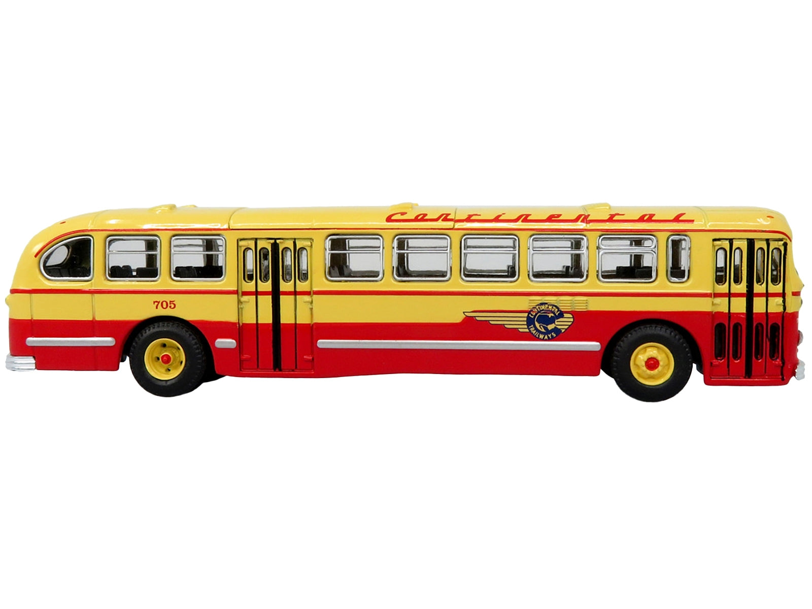 1952 CCF-Brill CD-44 Transit Bus Continental Trailways "Dallas" "Vintage Bus & Motorcoach Collection" 1/87 (HO) Diecast Model by Iconic Replicas Iconic Replicas