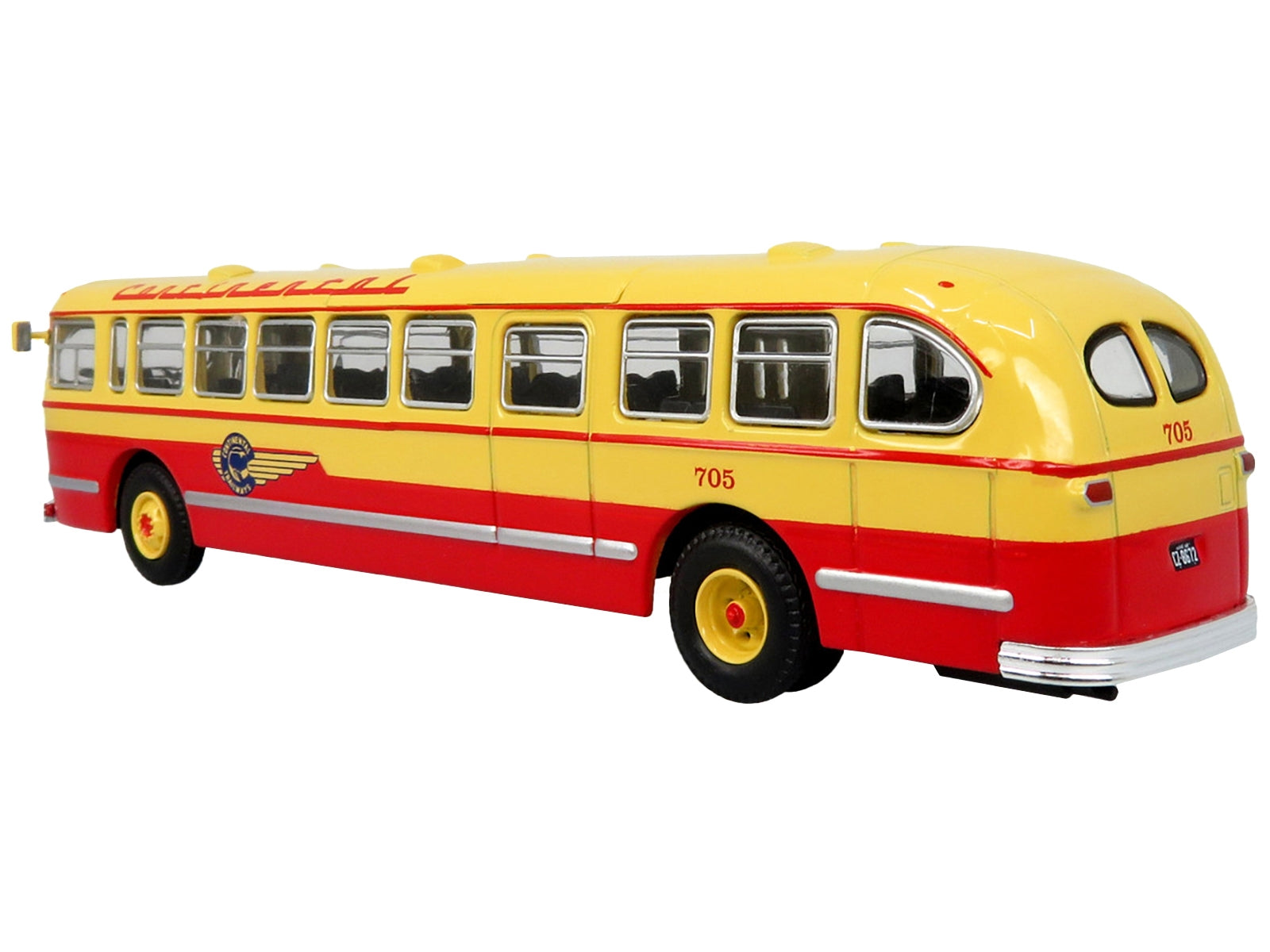 1952 CCF-Brill CD-44 Transit Bus Continental Trailways "Dallas" "Vintage Bus & Motorcoach Collection" 1/87 (HO) Diecast Model by Iconic Replicas Iconic Replicas