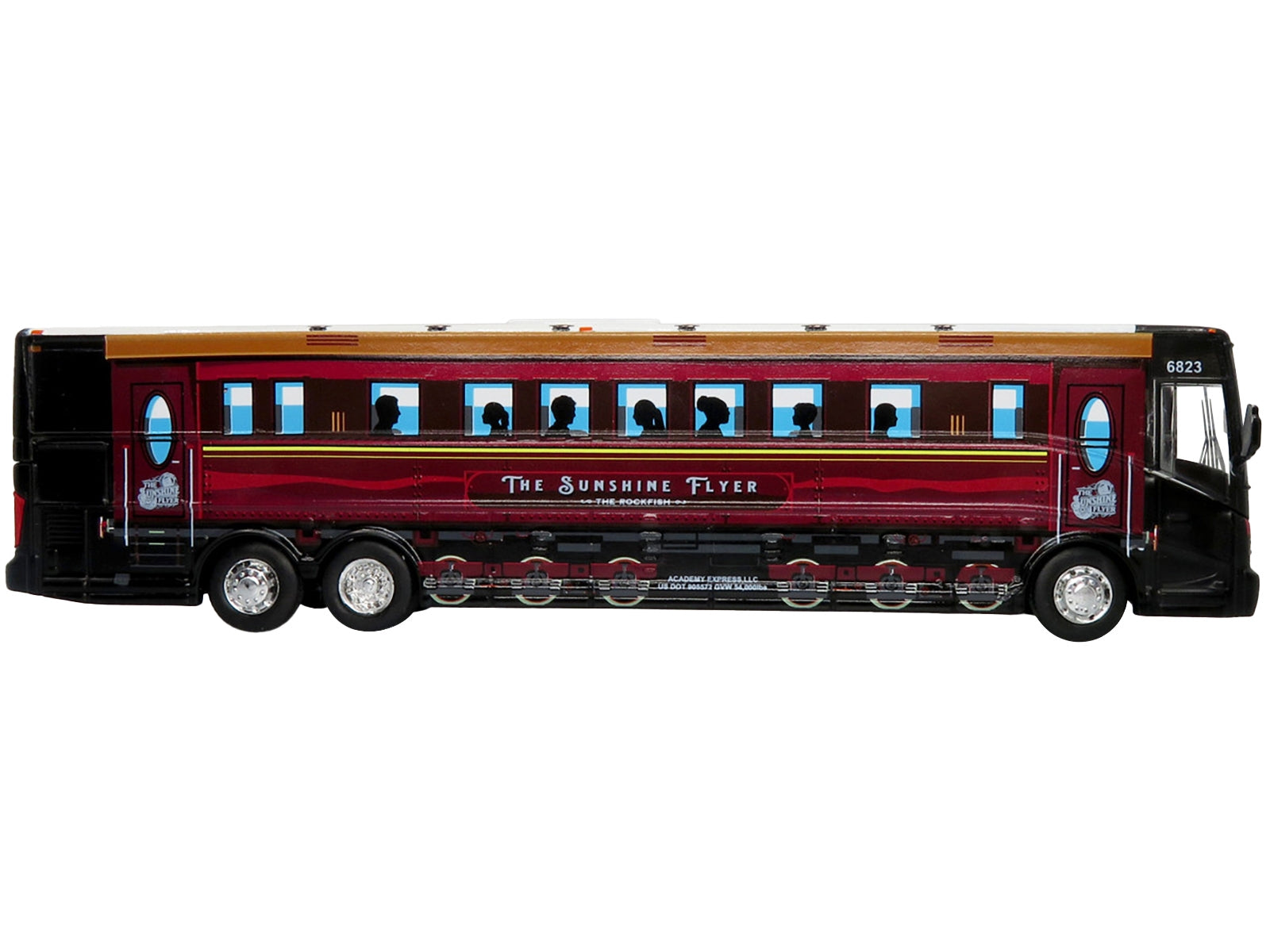 Van Hool CX-45 Coach Bus Academy Bus Lines "The Sunshine Flyer: The Rockfish" 1/87 Diecast Model by Iconic Replicas Iconic Replicas