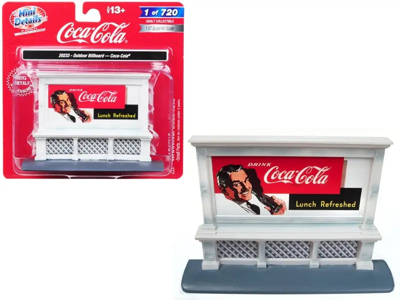 Outdoor Billboard "Coca Cola" for 1/87 (HO) Scale Models by Classic Metal Works Classic Metal Works