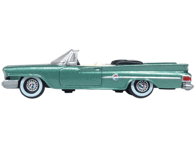 1961 Chrysler 300 Convertible Pinewood Green Metallic 1/87 (HO) Scale Diecast Model Car by Oxford Diecast Oxford Diecast