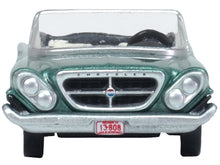 Load image into Gallery viewer, 1961 Chrysler 300 Convertible Pinewood Green Metallic 1/87 (HO) Scale Diecast Model Car by Oxford Diecast Oxford Diecast
