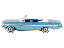 Load image into Gallery viewer, 1961 Chevrolet Impala Convertible Jewel Blue Metallic and White with Blue Interior 1/87 (HO) Scale Diecast Model Car by Oxford Diecast Oxford Diecast
