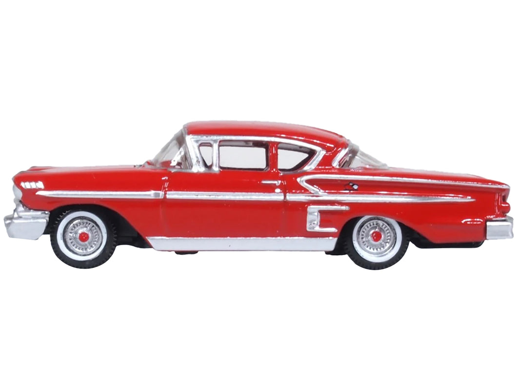 1958 Chevrolet Impala Sports Coupe Rio Red 1/87 (HO) Scale Diecast Model Car by Oxford Diecast Oxford Diecast