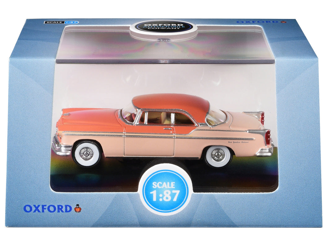 1955 Chrysler New Yorker Deluxe St. Regis Desert Sand and Canyon Tan 1/87 (HO) Scale Diecast Model Car by Oxford Diecast Oxford Diecast