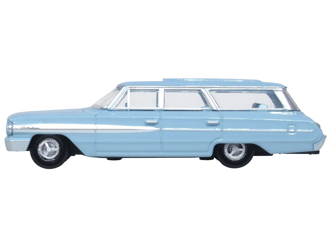 1964 Ford Country Sedan Skylight Blue 1/87 (HO) Scale Diecast Model Car by Oxford Diecast Oxford Diecast