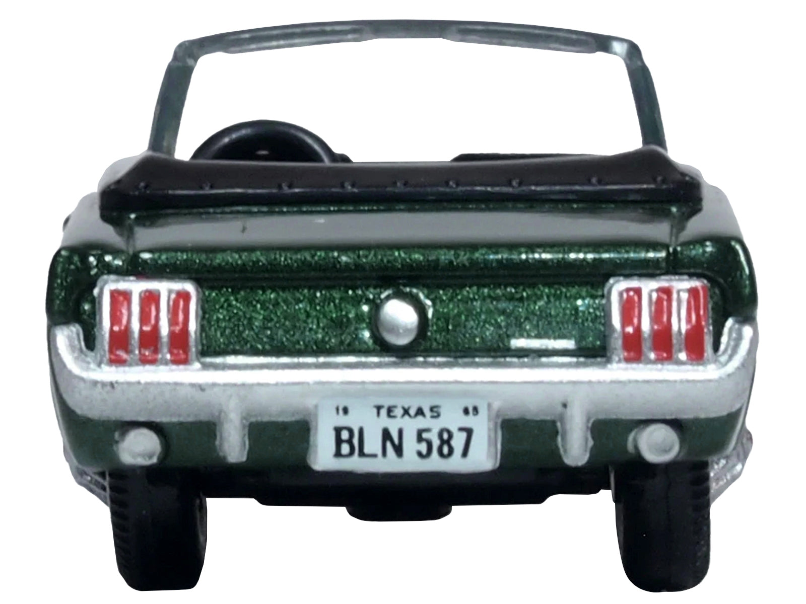 1965 Ford Mustang Convertible Ivy Green Metallic 1/87 (HO) Scale Diecast Model Car by Oxford Diecast Oxford Diecast