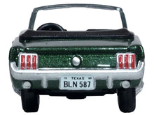 Load image into Gallery viewer, 1965 Ford Mustang Convertible Ivy Green Metallic 1/87 (HO) Scale Diecast Model Car by Oxford Diecast Oxford Diecast
