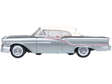 Load image into Gallery viewer, 1957 Oldsmobile 88 Convertible (Top-Up) Juneau Gray with White Top and Red Interior 1/87 (HO) Scale Diecast Model Car by Oxford Diecast Oxford Diecast
