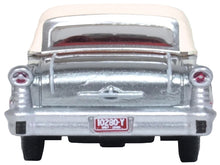 Load image into Gallery viewer, 1957 Oldsmobile 88 Convertible (Top-Up) Juneau Gray with White Top and Red Interior 1/87 (HO) Scale Diecast Model Car by Oxford Diecast Oxford Diecast
