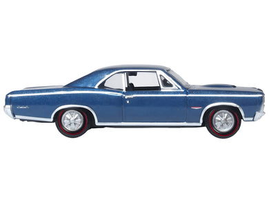 1966 Pontiac GTO Fontaine Blue Metallic 1/87 (HO) Scale Diecast Model Car by Oxford Diecast Oxford Diecast