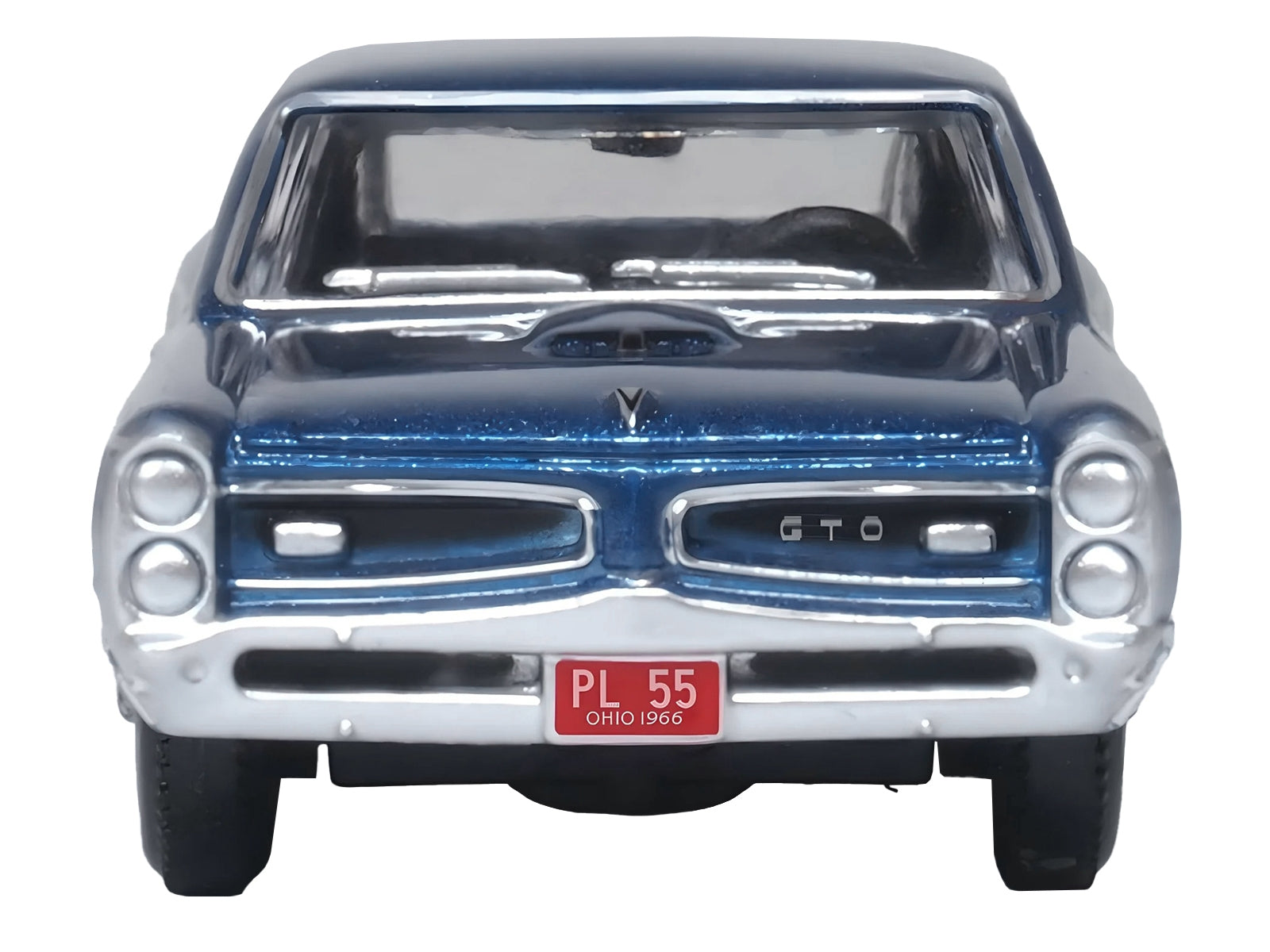 1966 Pontiac GTO Fontaine Blue Metallic 1/87 (HO) Scale Diecast Model Car by Oxford Diecast Oxford Diecast