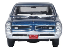 Load image into Gallery viewer, 1966 Pontiac GTO Fontaine Blue Metallic 1/87 (HO) Scale Diecast Model Car by Oxford Diecast Oxford Diecast
