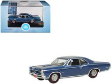 Load image into Gallery viewer, 1966 Pontiac GTO Fontaine Blue Metallic 1/87 (HO) Scale Diecast Model Car by Oxford Diecast Oxford Diecast
